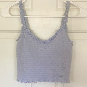 HOLLISTER • Women’s Smocked Tank Crop Top Size- Small